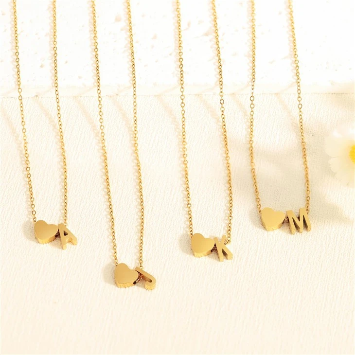 Heart And Initial Necklace