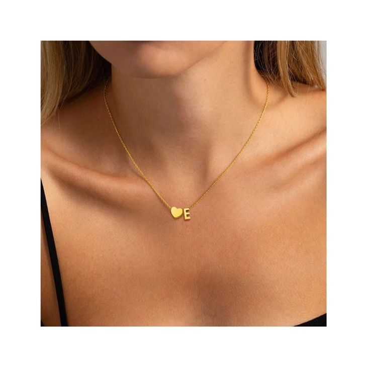 Heart And Initial Necklace