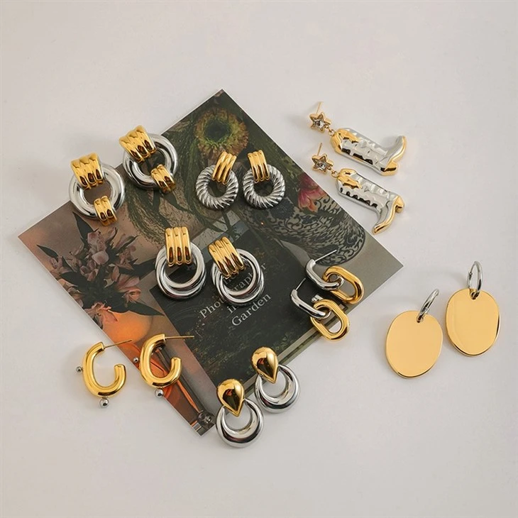 Two Tone Stud Earrings price